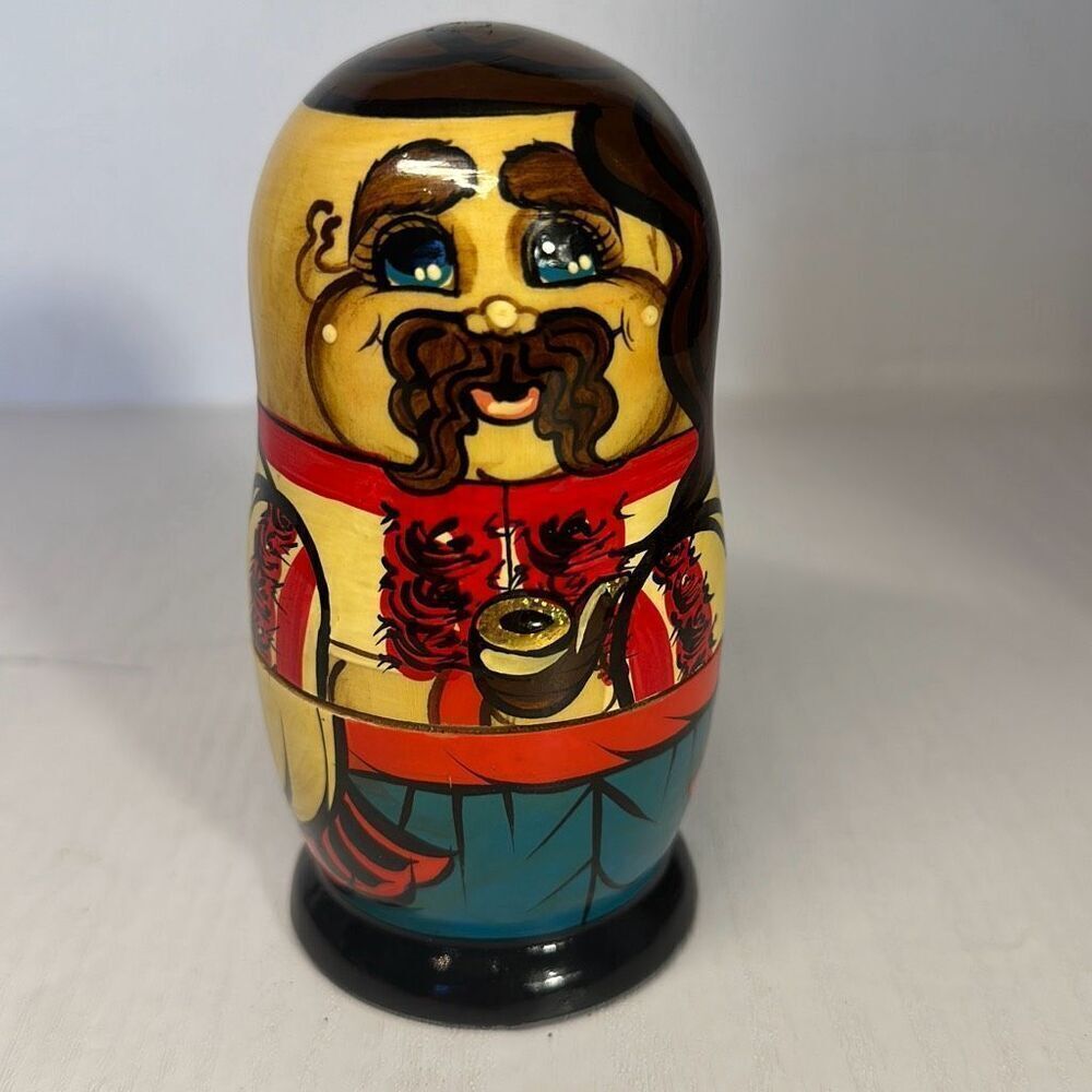 5‎ PC. Russian Nesting Dolls, Hand Painted Collectible Nesting Dolls